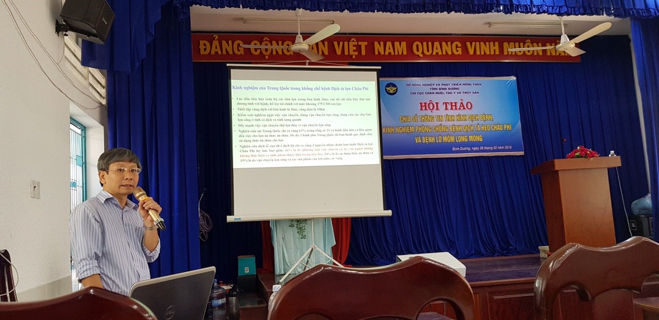 Hội thảo kinh nghiệm phòng chống bệnh Dịch tả heo châu Phi và Lở mồm long móng tại Bình Dương