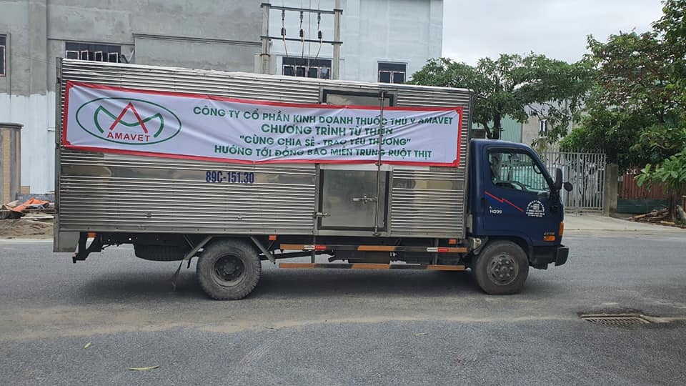 Amavet "Cùng chia sẻ - trao yêu thương" hướng tới đồng bào miền Trung ruột thịt