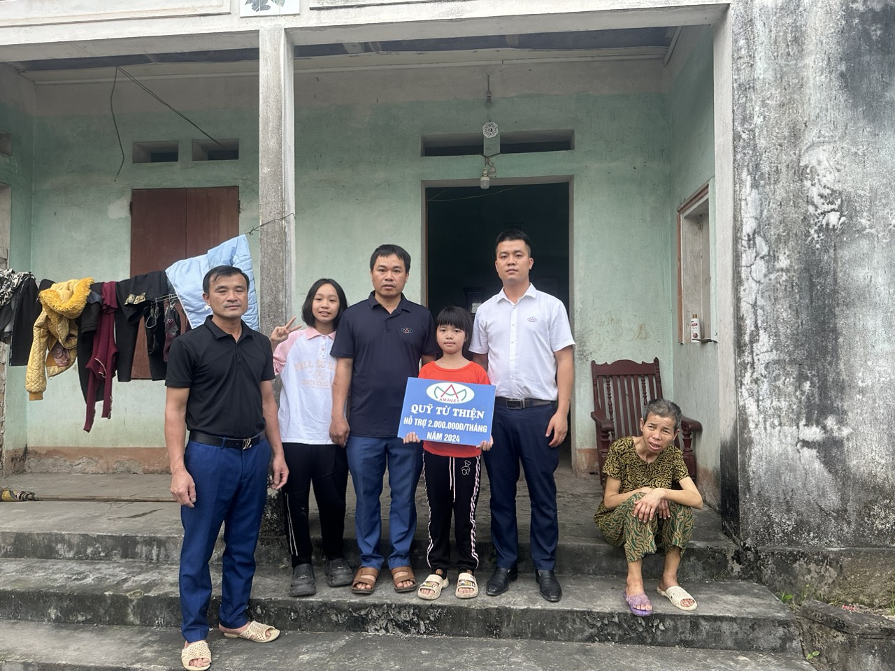 Amavet hỗ trợ hàng tháng cho cháu bé hoàn cảnh khó khăn ở Bắc Giang